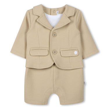 Boss mameluco traje para bebe Beige